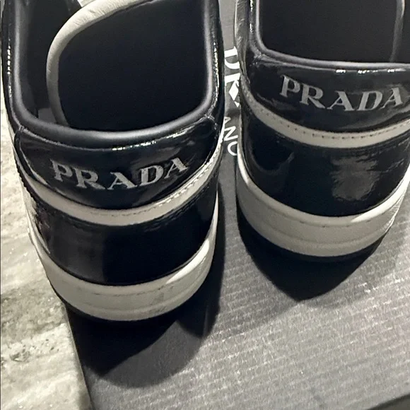 Prada Monochrome Leather Sneakers - Picture 11 of 16